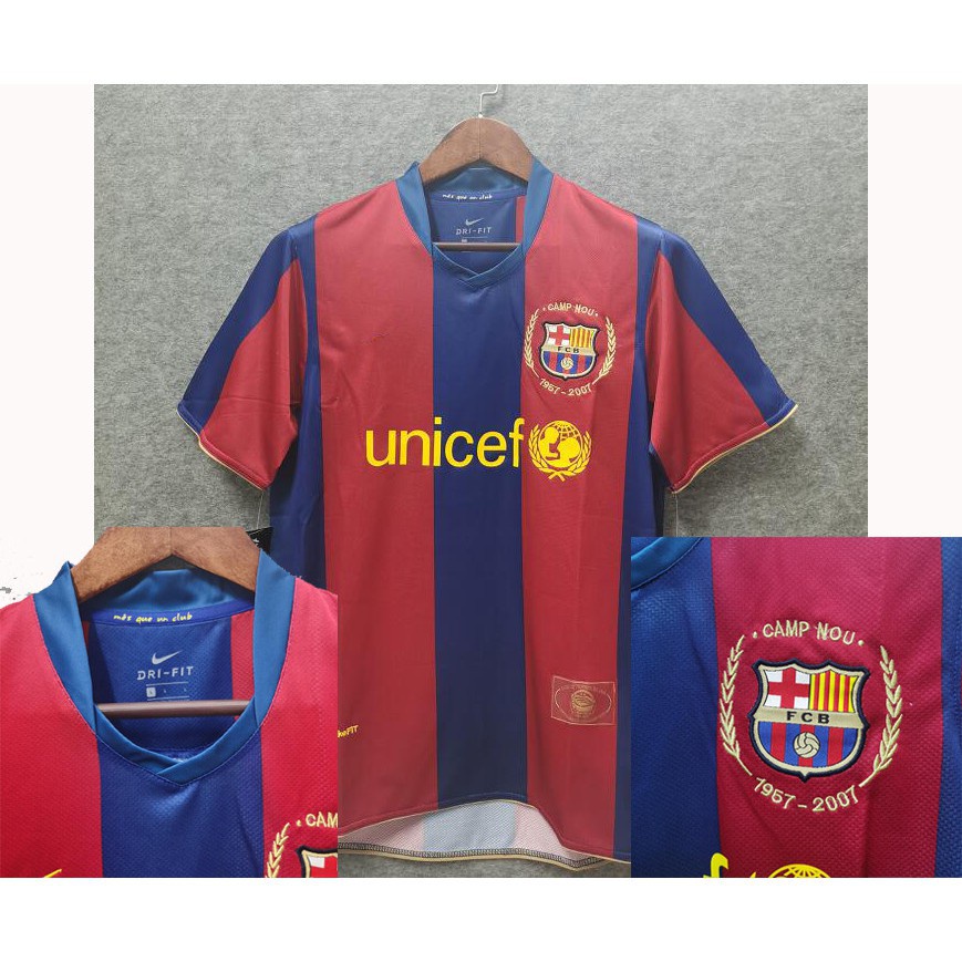 Nike Ronaldinho Barcelona Soccer Jersey Shirt 07/08 #10 Size L Messi Xavi