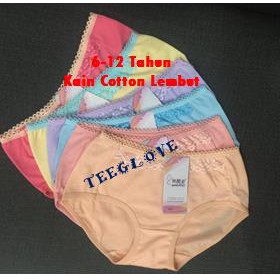 AC-(0-4years)Baby Kids Girl Underwear Panties Underpants Budak Perempuan  Panties 100% Cotton Cute Ribbon Breathable Pant