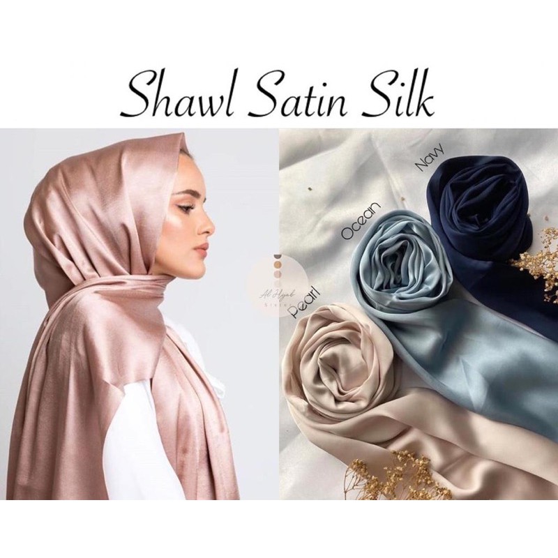 Shawl sales satin plain