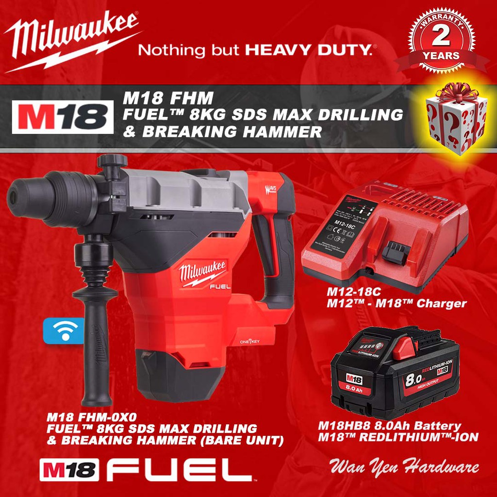 Milwaukee M18 FHM FUEL™ 8kg SDS Max Drilling & Breaking Hammer | Shopee ...