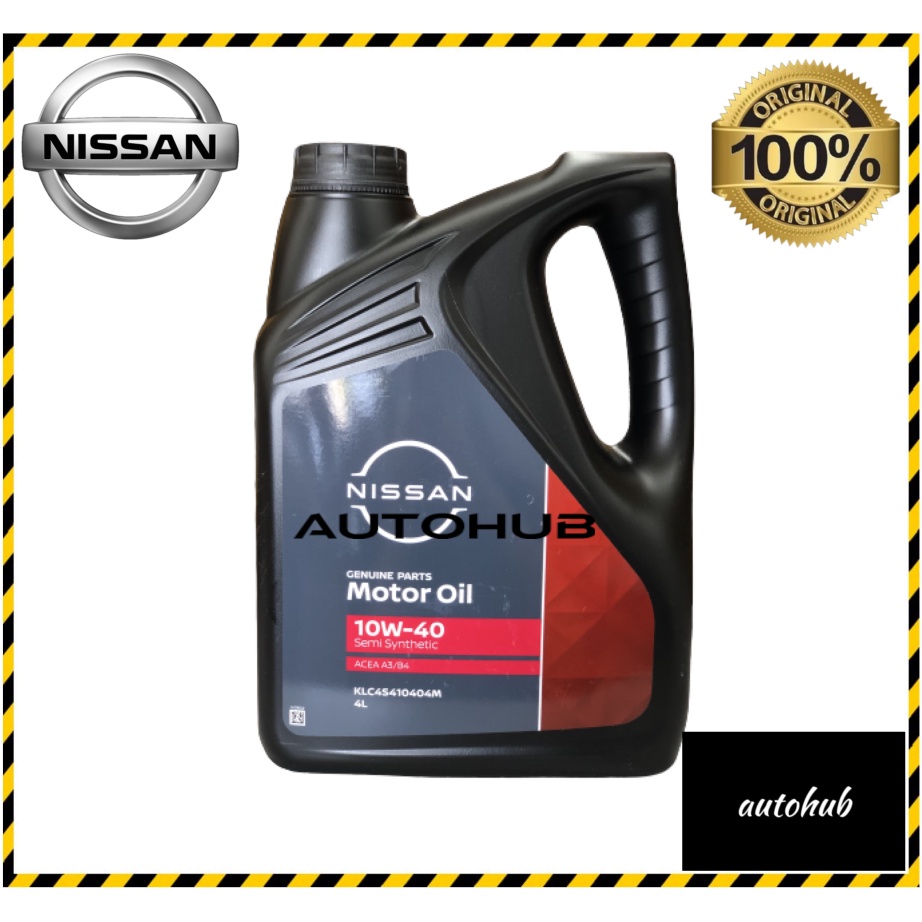 [ORIGINAL] Nissan Semi Synthetic 10W40 Engine Oil Lubricant Minyak ...