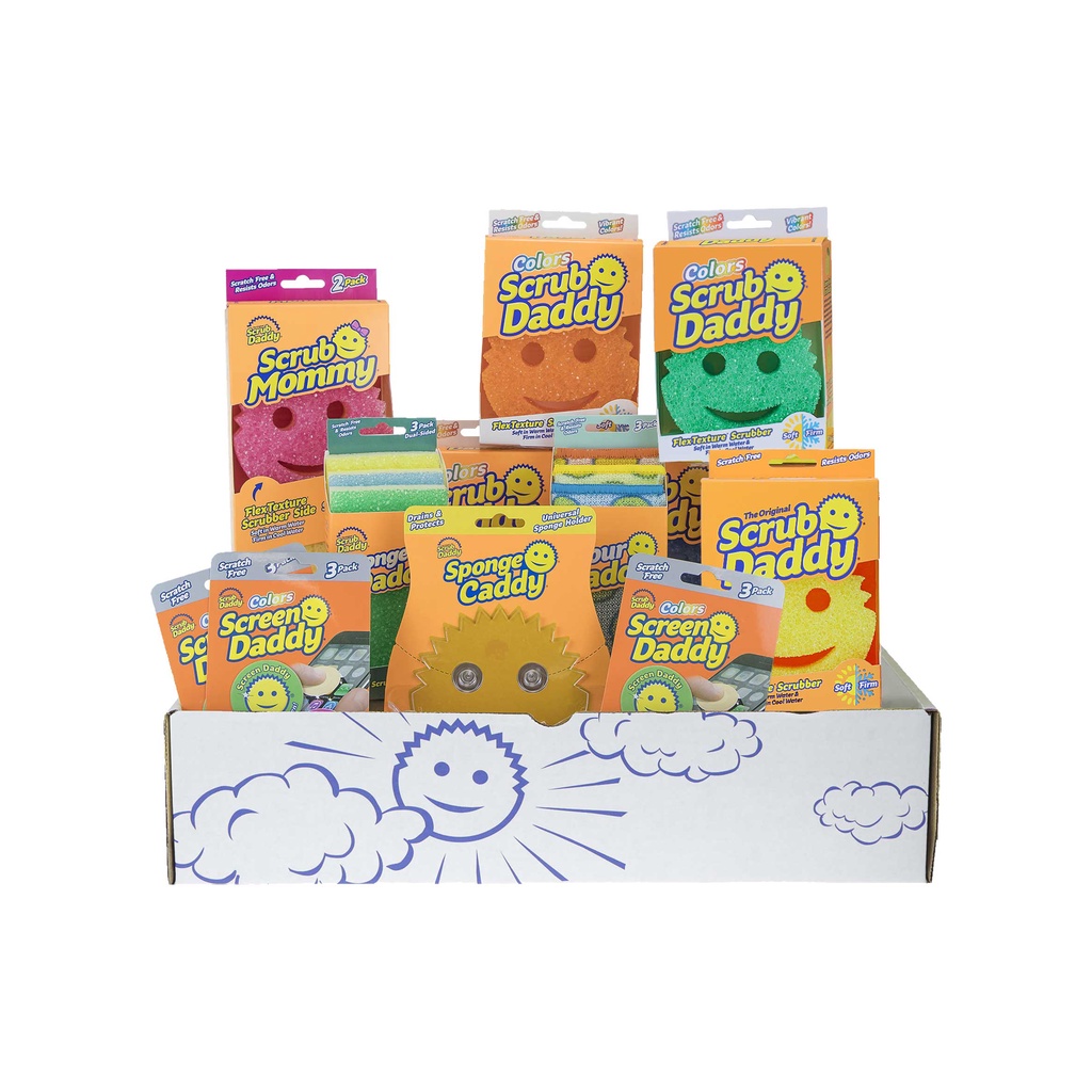 Scrub Daddy Colors/ FlexTexture Scrubber/ Dual-sided Sponge Scrubber ...