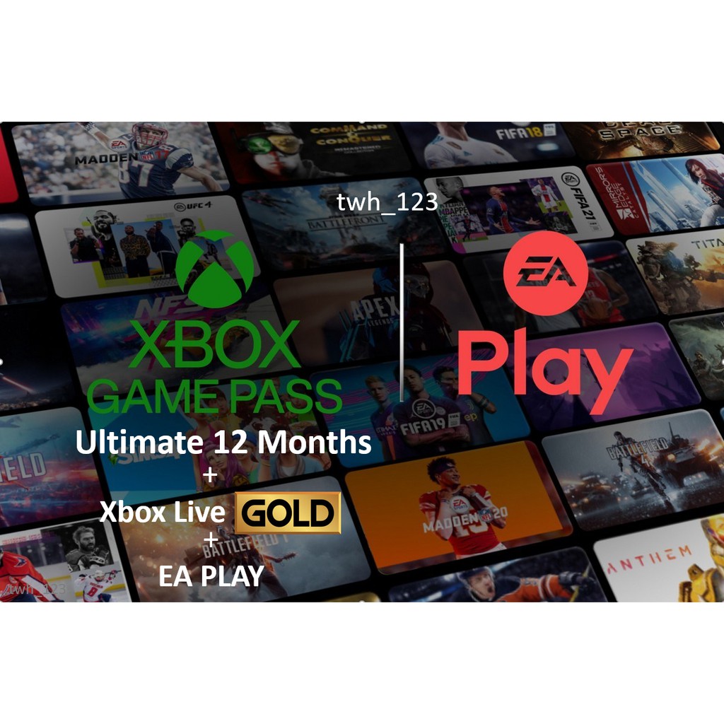 12 Months Xbox Game Pass Ultimate, Console + PC, Live + Game Pass (USA  Region)