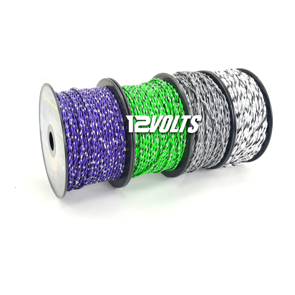 12VOLTS 16GA AWG Pure Copper Color Coded Twisted Pair PVC Insulated Car Speaker Cable Wire (Sold