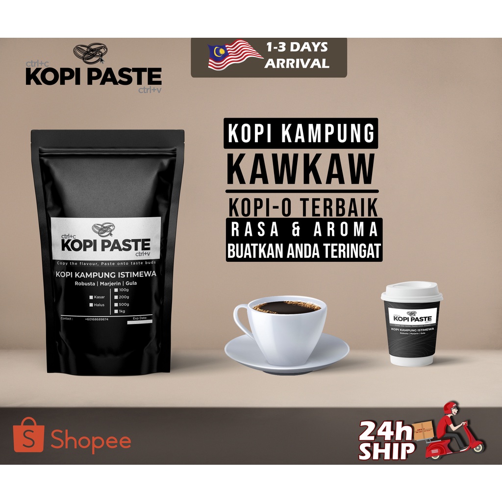 Kopi Kampung Premium Kopi O Kopipaste Serbuk Kopi Halus 100gm200gm