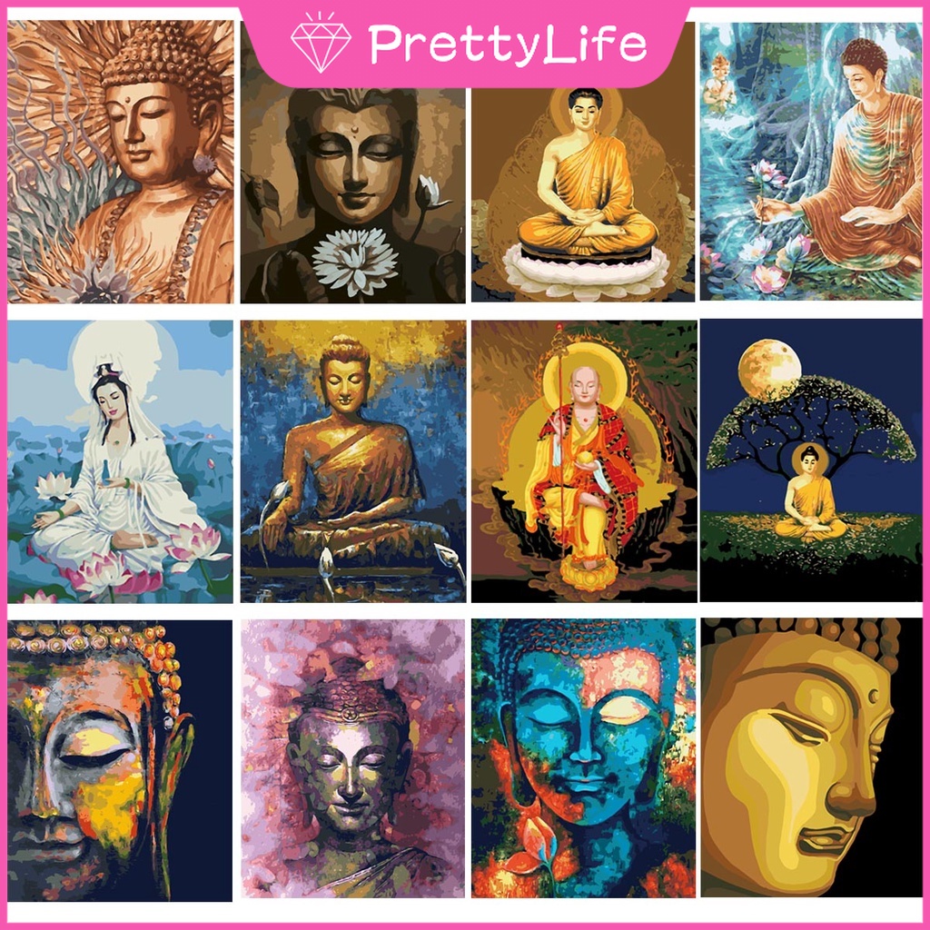【PL】Diamond Painting Paint By Numbers Buddha Statue DIY Digital Oil