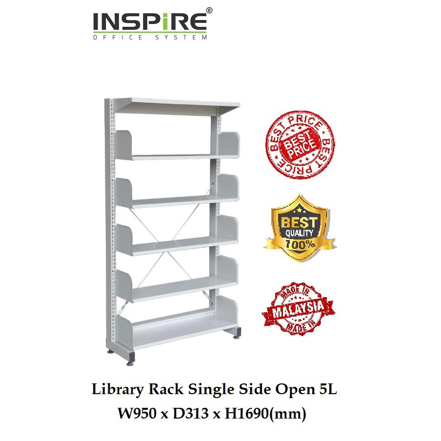 Steel Library Rack Single Side Open 5L | Shopee Malaysia