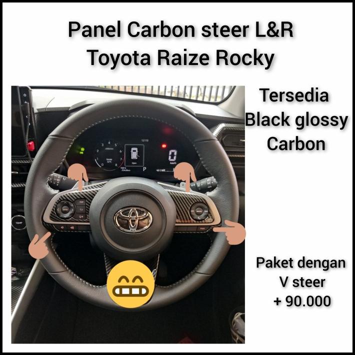 Toyota Raize Steering Wheel Carbon Panel Rocky Steering Wheel Shopee Malaysia