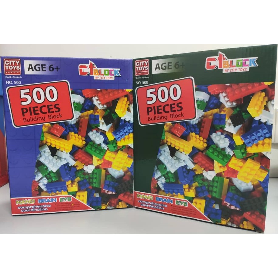 Ready Stock 500 PCS Mix Building Blocks Lego Compatible Bricks Block Kids Toy 500 Keping Bancuh Blok Bangunan Lego