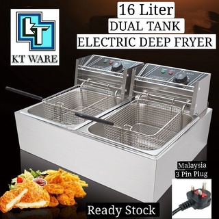 Stainless Steel Single Tank 1.5L Electric Deep Fryer Smokeless