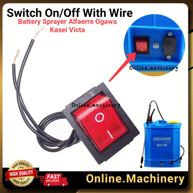 3 Way ON/OFF Switch Knapsack Battery Sprayer Swith Ogawa 16L 18L 20L ...