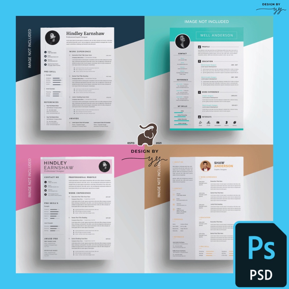 100 Photoshop CV Resume Template PREMIUM [ .psd ] | Shopee Malaysia