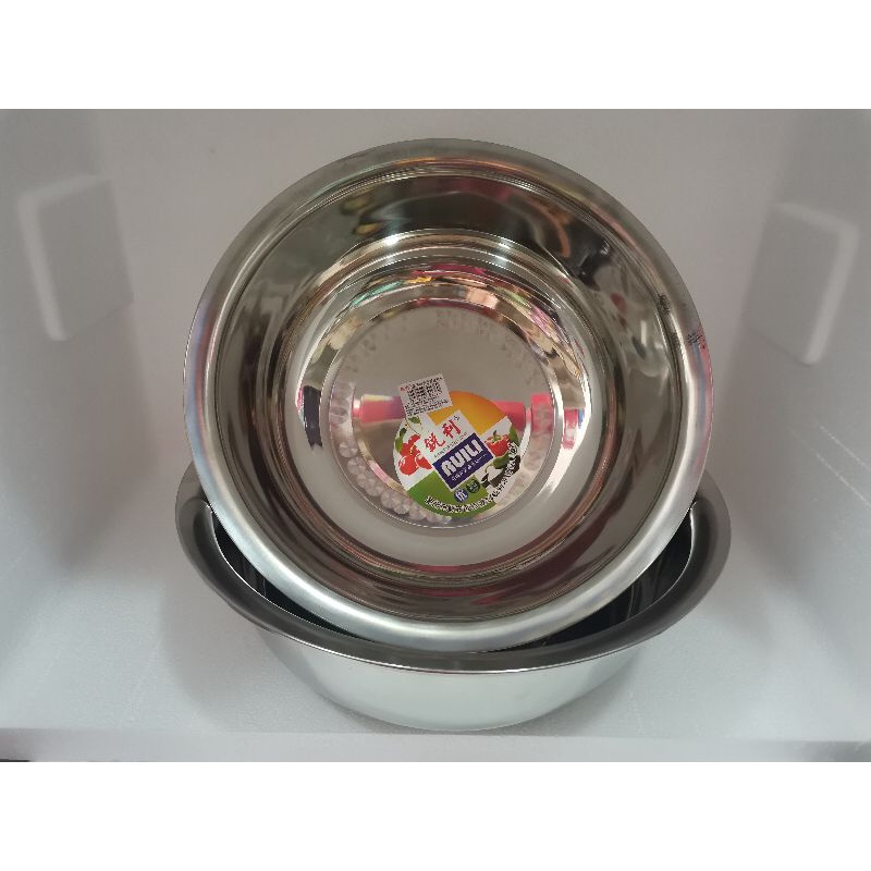 BESEN BESI/BESEN TAHAN KARAT/Basin Stainless Steel 35cm/Mankgko Besar ...