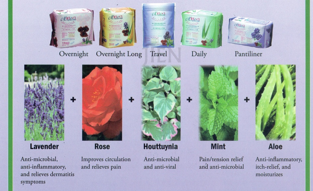 Merryliving Sanitary Pad with Herbal Essence, Sanitary Napkin, Panty