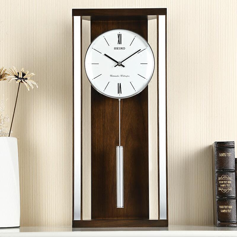 100% ORIGINAL SEIKO Pendulum Dual Chime Wooden Wall Clock QXH068 ...