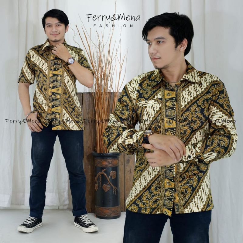 KEMEJA Latest!! Men's Batik Shirt/Men's Long Sleeve Batik Shirt/Short ...