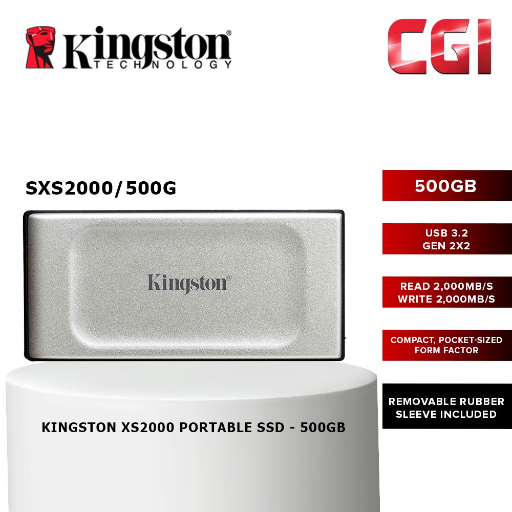 Kingston XS2000 Portable SSD - USB 3.2 Gen 2x2 