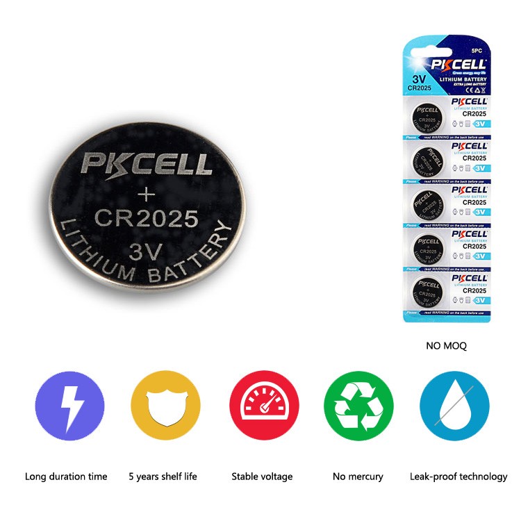 PKCELL Button 3V Lithium Battery 1 Pc / 5 Pcs (CR2016 / CR2025 / CR2032 ...