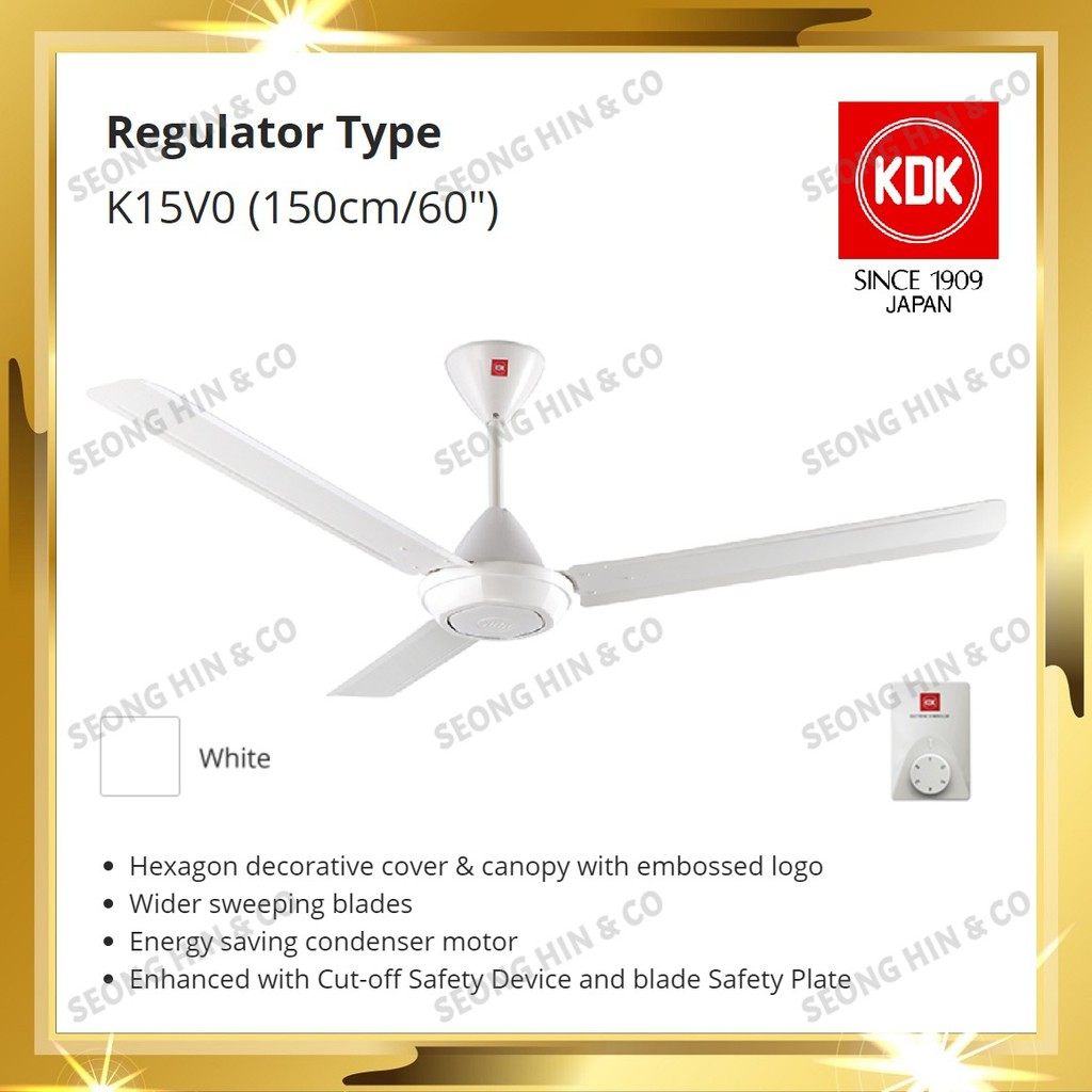 KDK K15V0 ceiling Fan white / Kipas siling KDK (WHITE) Shopee Malaysia