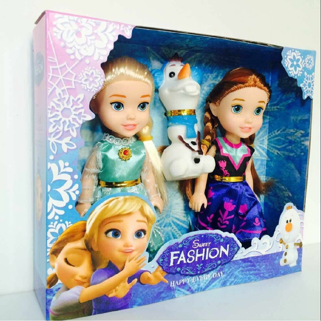 Frozen Elsa+Anna Princess 7 Doll Birthday Gift Playset Figures