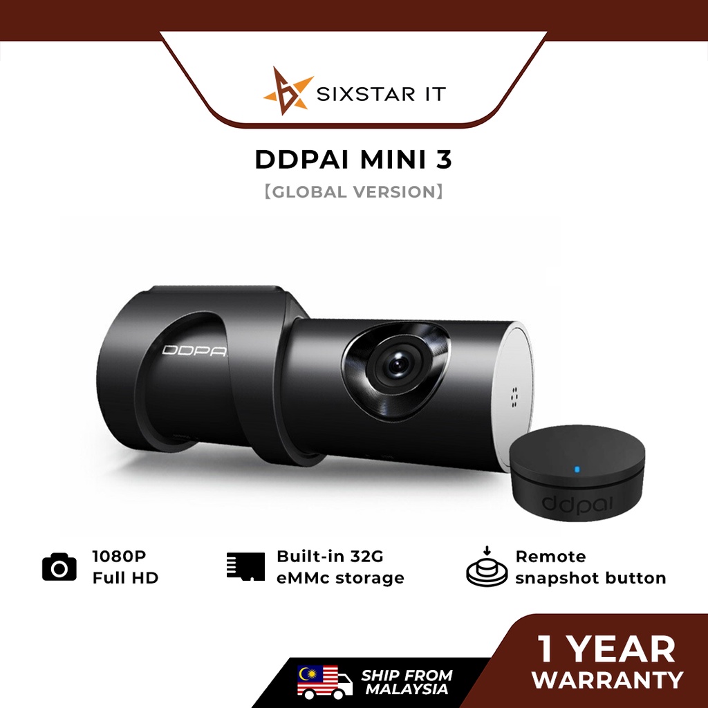 DDPAI Dash Cam Mini 3 1600P (2K) HD DVR Car Dashcam Remote Snapshot