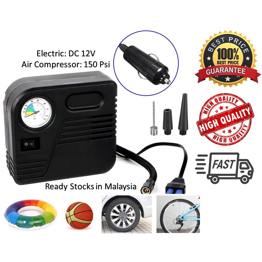 12V Mini Portable Car Auto Electric Pump Air Compressor Tyre Inflator