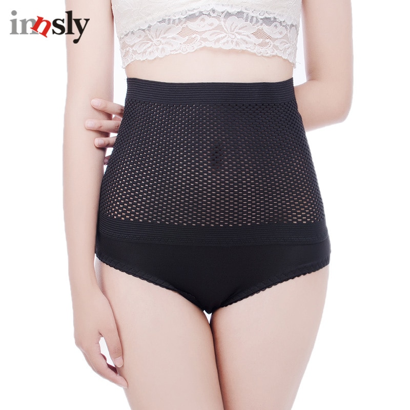 Innsly Women Body Shaper Underwear Mesh Belly Hip Slimming Female High  Waist Panties