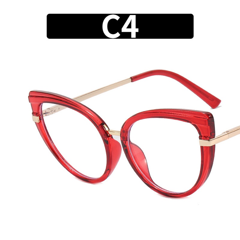 Yuzhu Retro Fashion Cat Eye Anti Blue Light Eyeglasses Western