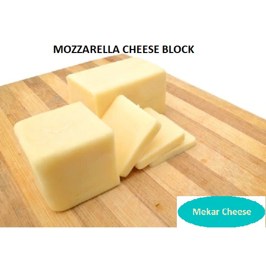 😆READY STOCK🔥Mozzarella Cheese (200g1kg)Block Halal(Cheese tarik Halal) (Mekar Cheese) Shopee