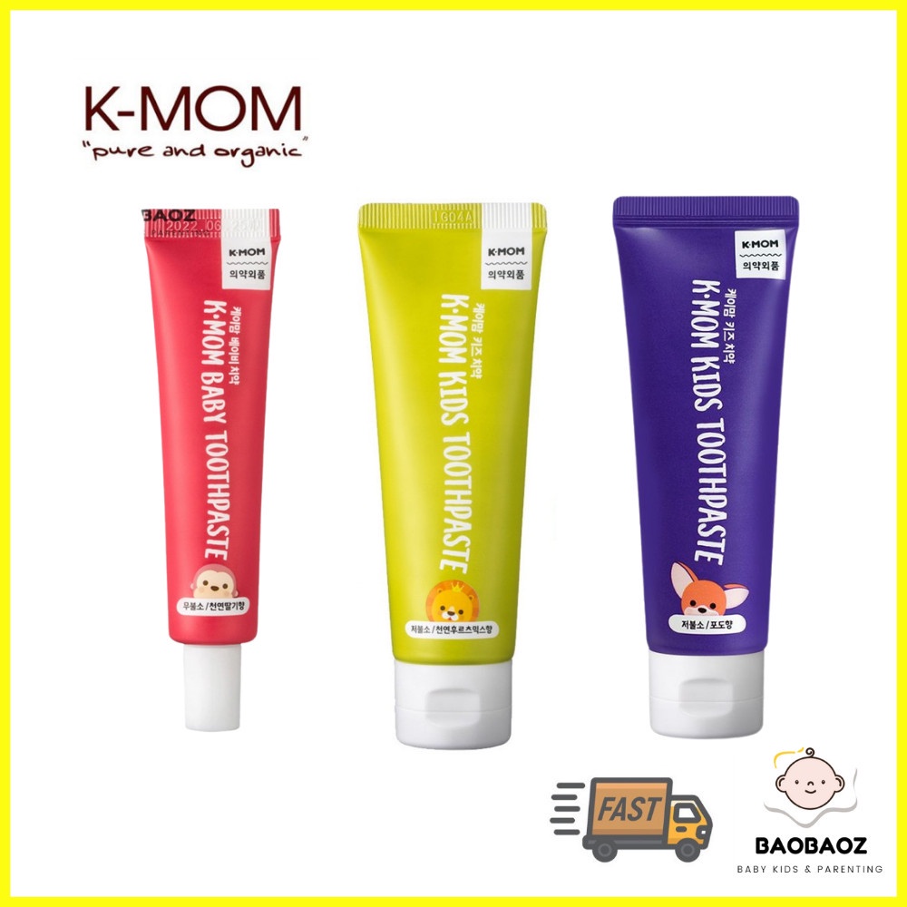 EXP 12/2024 K-MOM Baby & Kids First Organic Toothpaste Non Fluoride ...