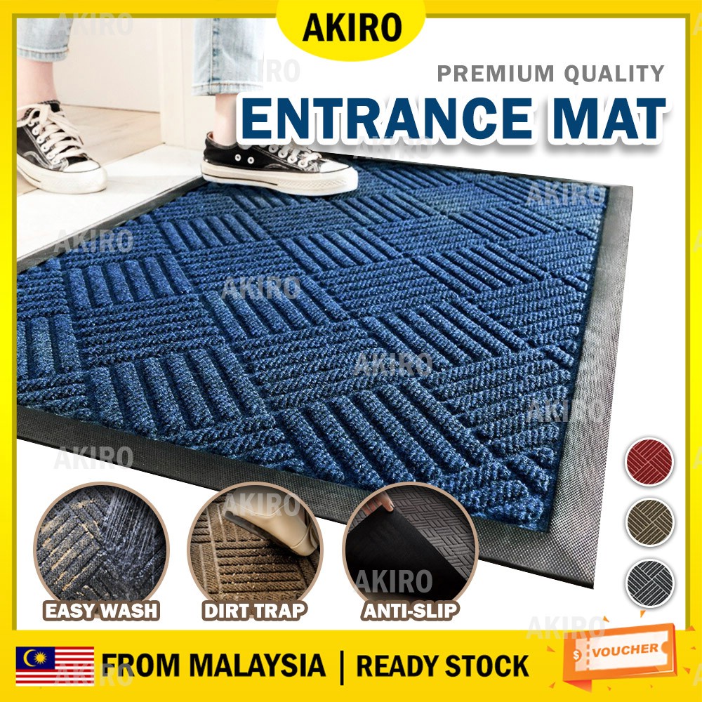 AKIRO EXTRA THICK Floor Mat Front Door Heavy Duty AntiSlip Carpet Dirt