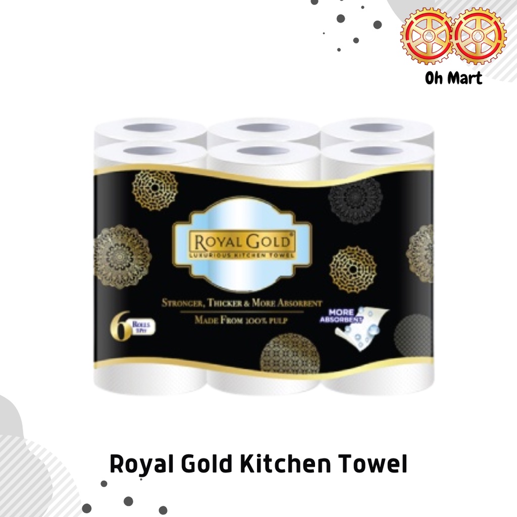 Royal Gold Kitchen Towel 2/6 Rolls Shopee Malaysia