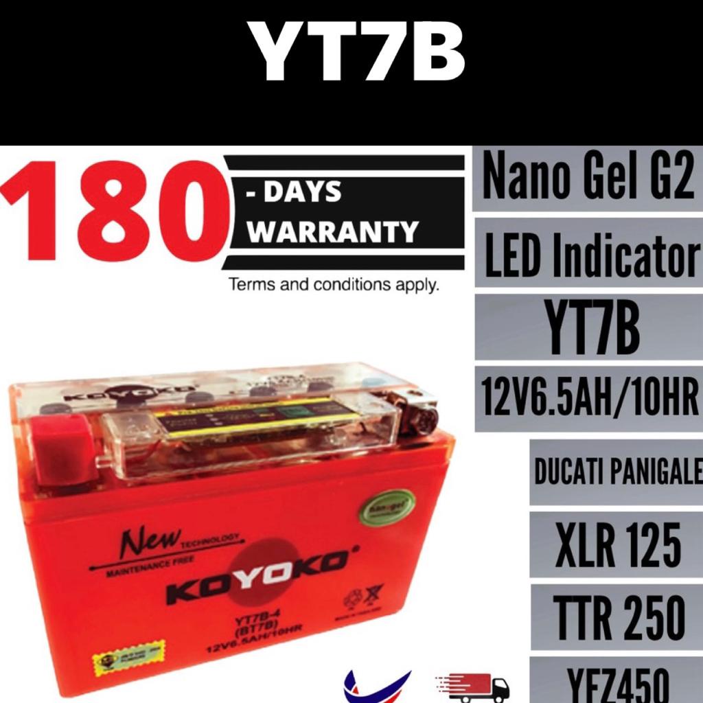 NICHE YT7B AGM Motorcycle Battery – 12V – Fits Suzuki DRZ400, Yamaha TTR250, Ducati 1199 Panigale & More
