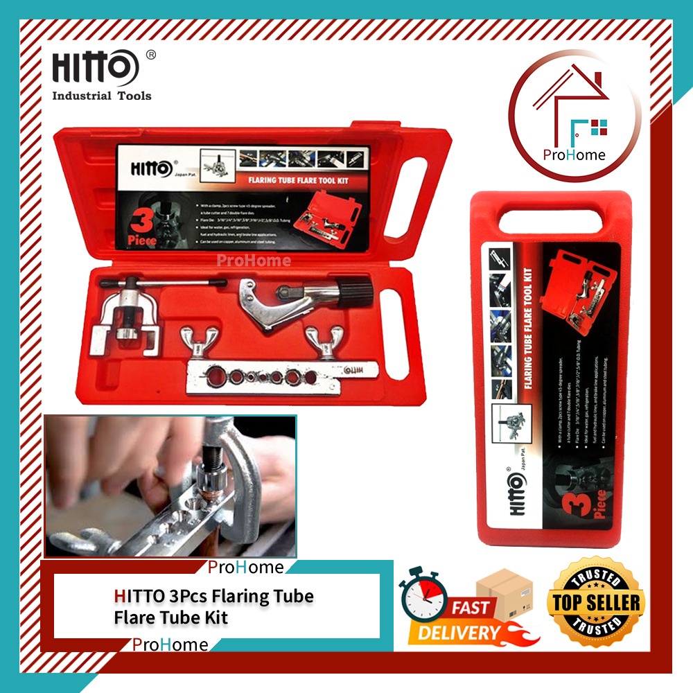 [100 ORIGINAL] HITTO HEAVY DUTY FLARING TOOLS SET / FLARING TUBE KIT