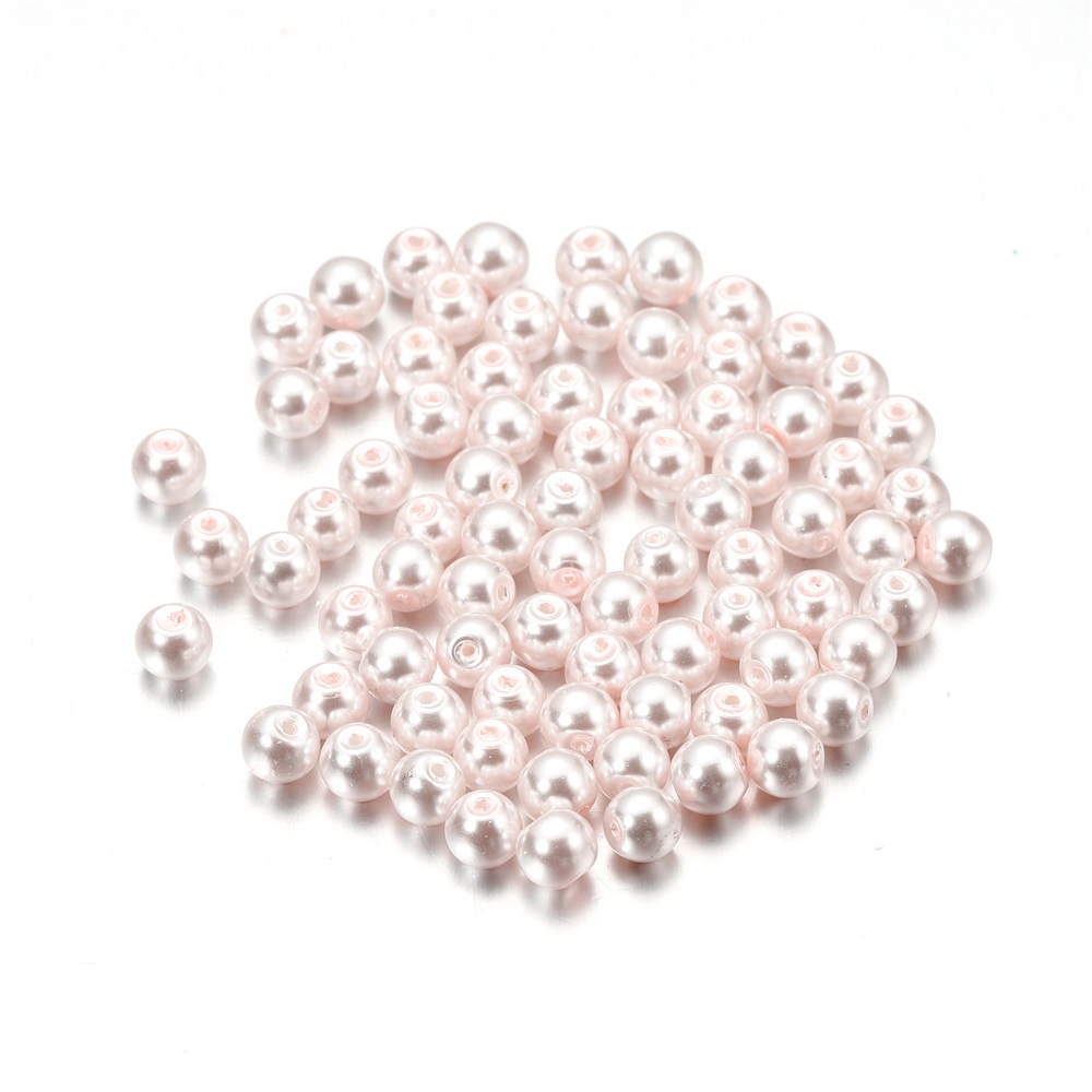 St.kunkka 100pcs 4mm Glass Pearl Beads Manik Kaca For Hijab Manik Kaca ...