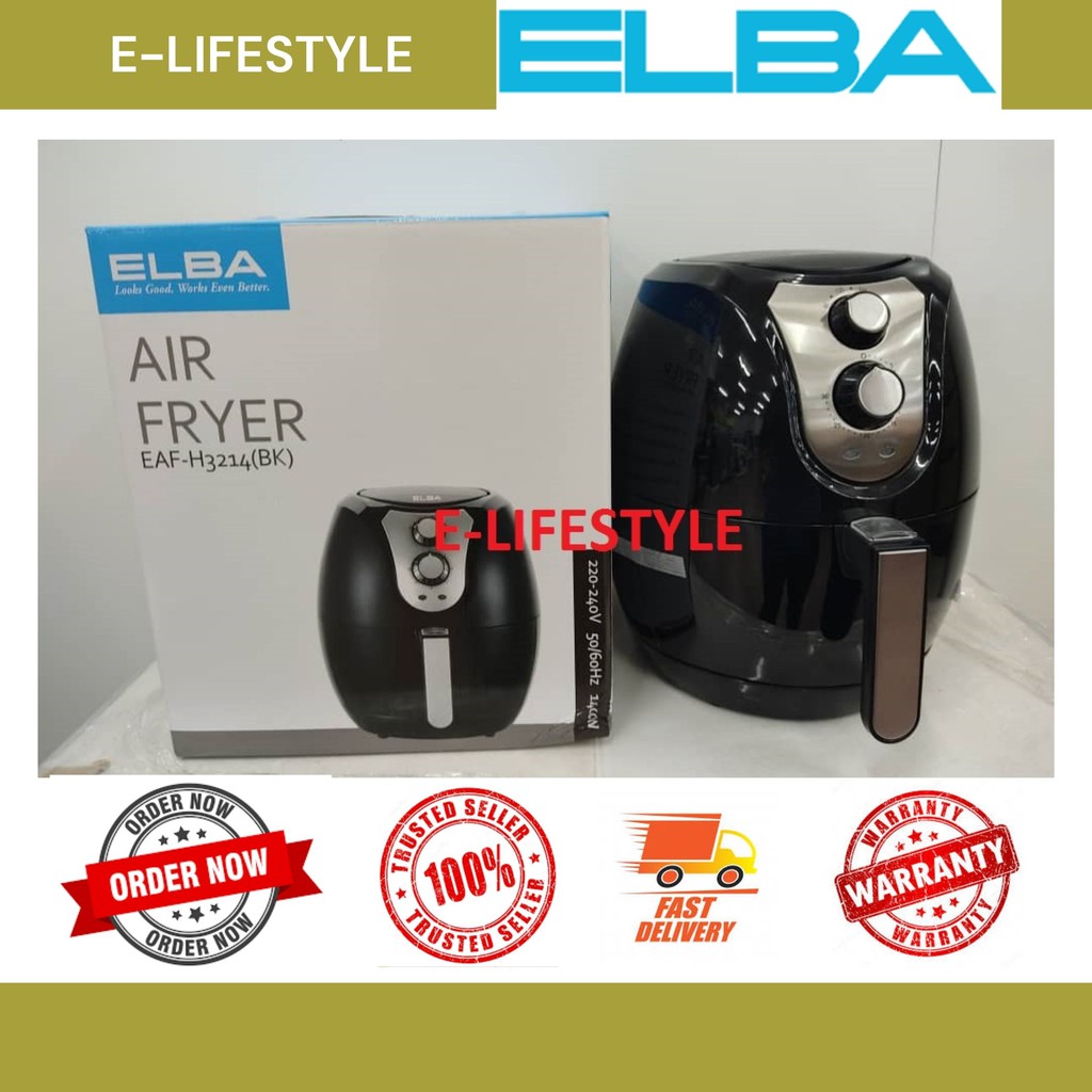 READY STOCK Dawa DAF 55L 5.5l ELBA AIR FRYER EAF H3214 BK 3.2L 1400W Shopee Malaysia