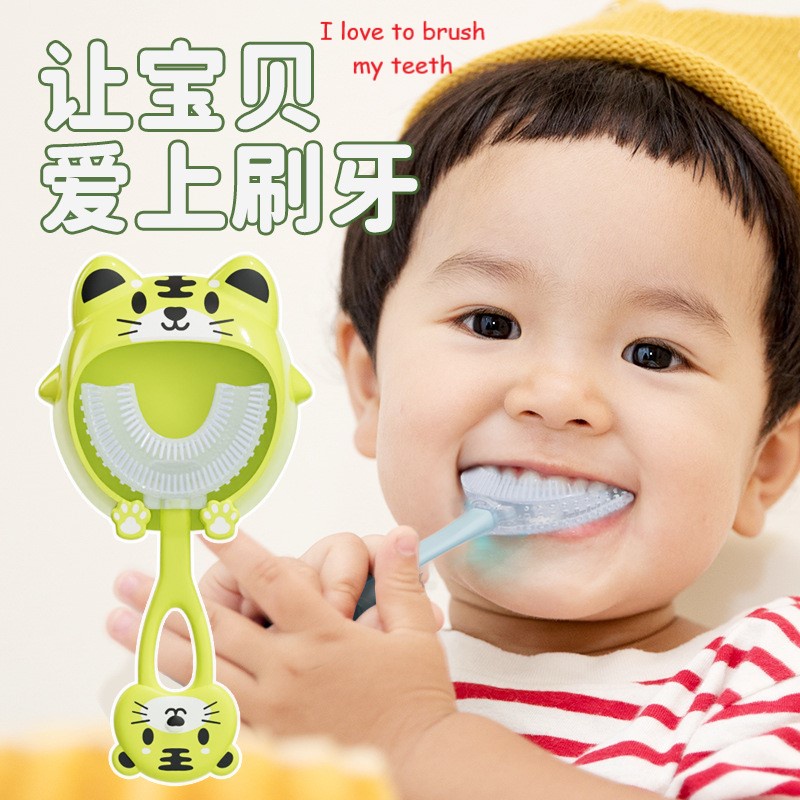 KIDS 2-12 years old U-shape Toothbrush set comfort Soft fur