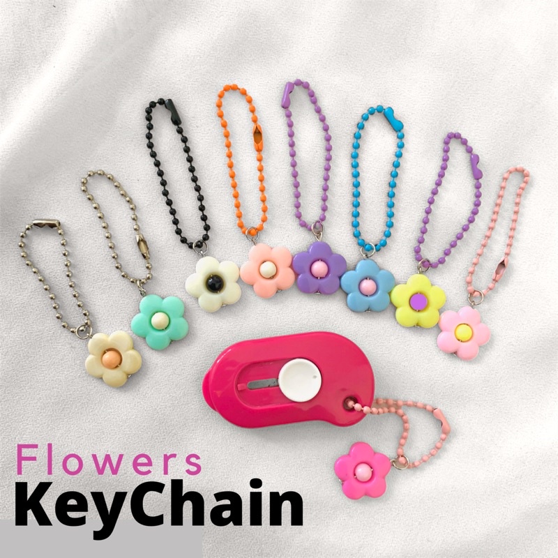GANTUNGAN HP Simple cute flower key chain cell phone chain | Shopee ...