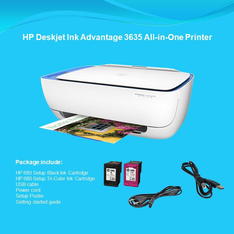 HP Deskjet Ink Advantage 3635 All-in-One Printer | Shopee Malaysia