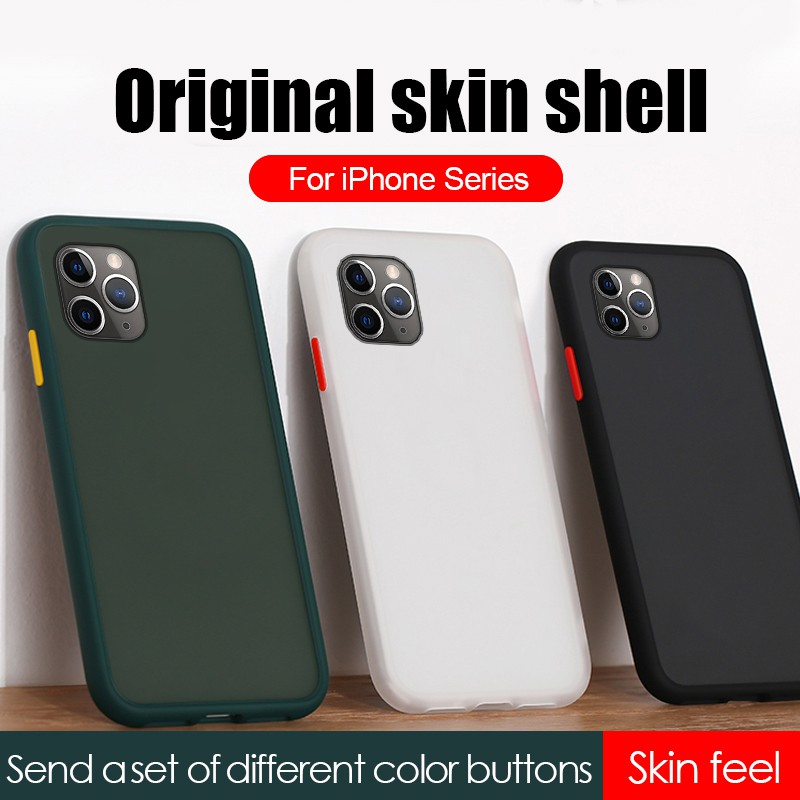 iPhone 11 XS X XR 6 7 8 Pro Max Plus Skin Feel Matte Silicone Bumper ...
