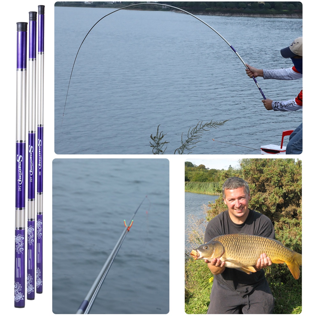 🔥Malaysia New Fishing Rod 2.7m-6.3m Portable Telescopic Ultralight Stream  Rod Pond Rod Fishing Pole Joran Pancing