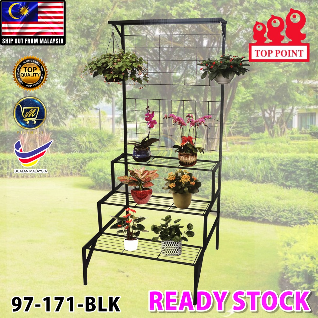PlatMart - [READY STOCK] 3 Layer 60cm Length Iron Flower Rack / Ladder ...