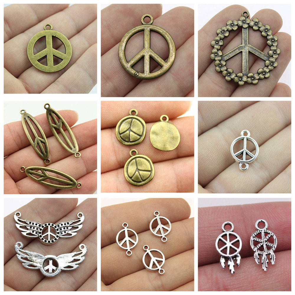 20 Pieces Peace Charms Decoration For Diy Wholesale Shopee Malaysia
