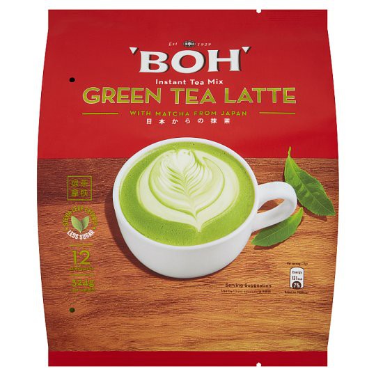 BOH Green Tea Latte Instant Tea Mix 12 Stick Packs x 27g (324g) Shopee Malaysia
