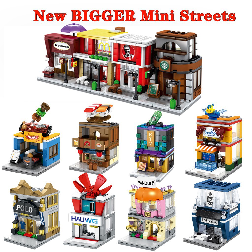 minecraft toys New Building Sembo Lego | BIGGER Mini Street building ...