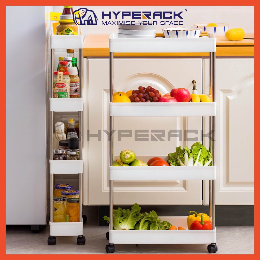 [New Arrival] Trolley Rack Steel Rack Storage Rack Kitchen Rack Metal ...