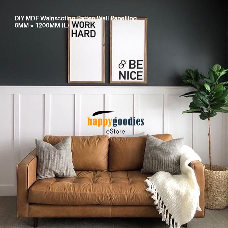 [6MM] DIY MDF Wainscoting Batten Wall Panelling 6mm in Thickness