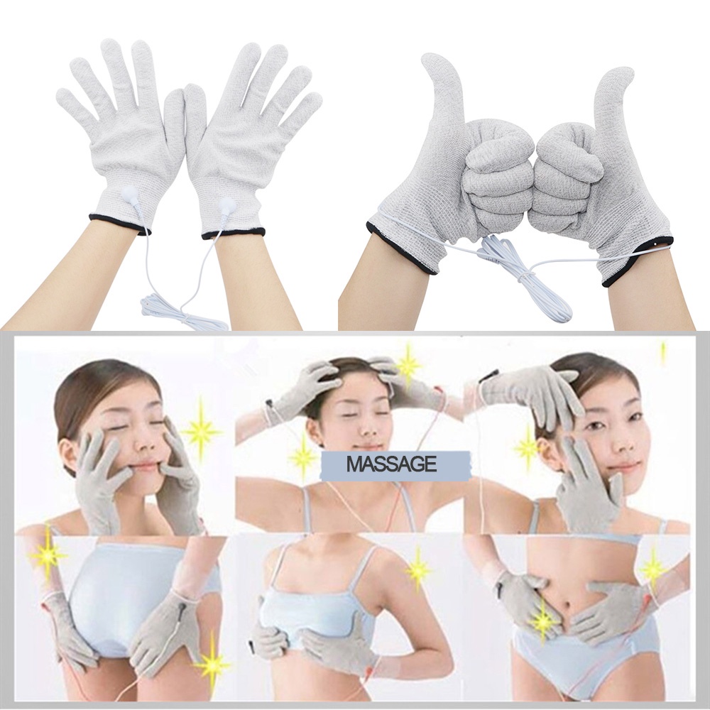 1 Pair Electrode Glove Conductive Wrist Electrode Massage For Tens ...