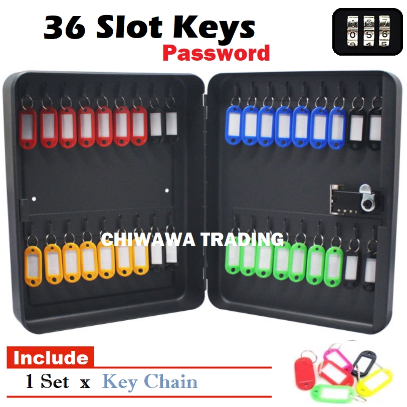 20 / 36 Keys Metal Wall Mount Key Box With 4 Digit Safe Password ...