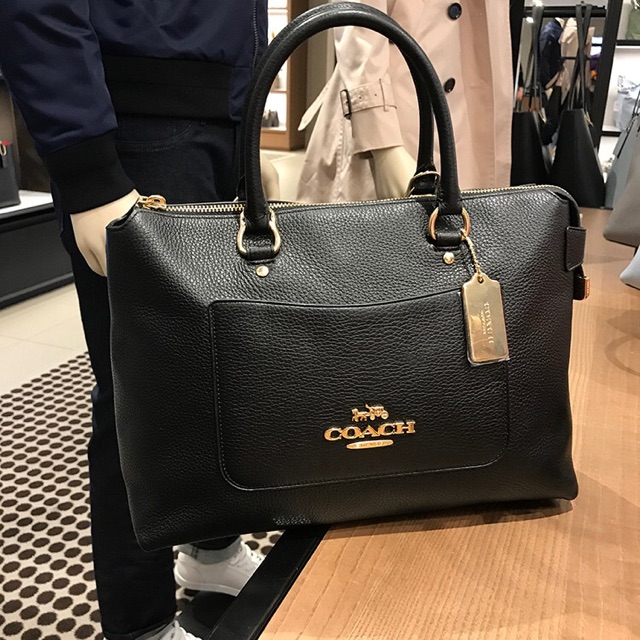 Coach pebble discount leather emma satchel